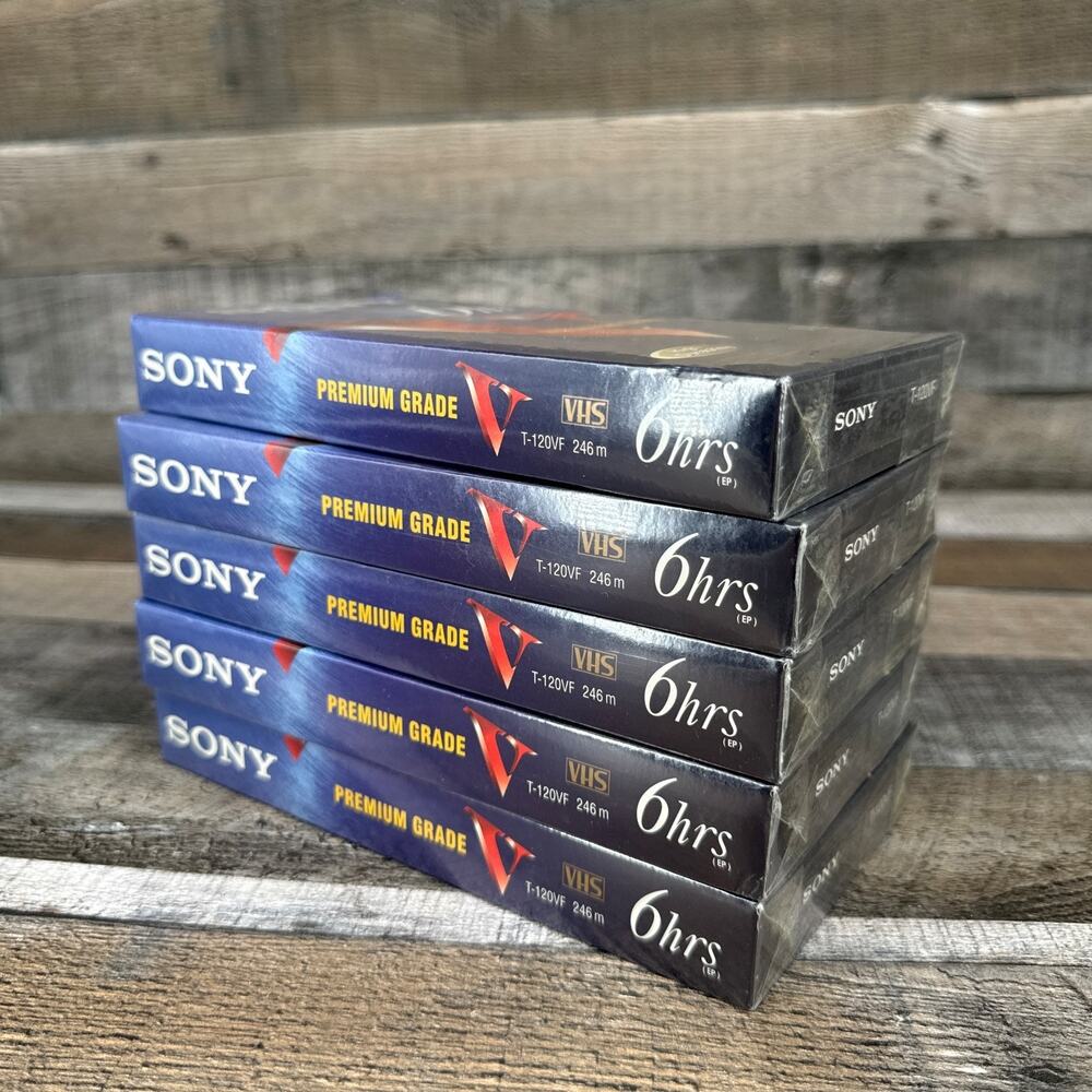 Sony Premium Grade T-120VF Blank VHS Tapes Lot